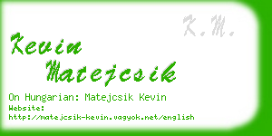 kevin matejcsik business card